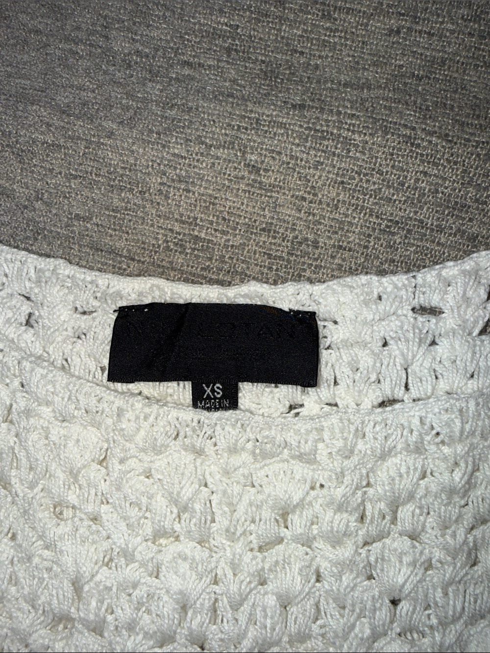 Nili Lotan Cream Crochet Knit Tank - Picture 2 of 3